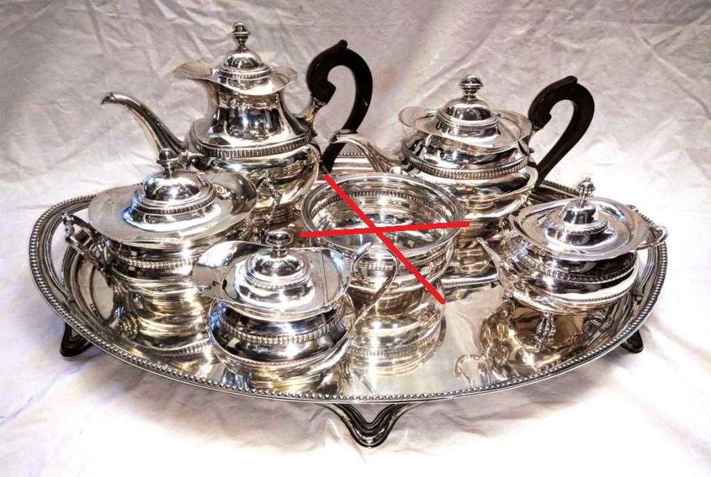 Serviço Chá Café Prata Com Tabuleiro