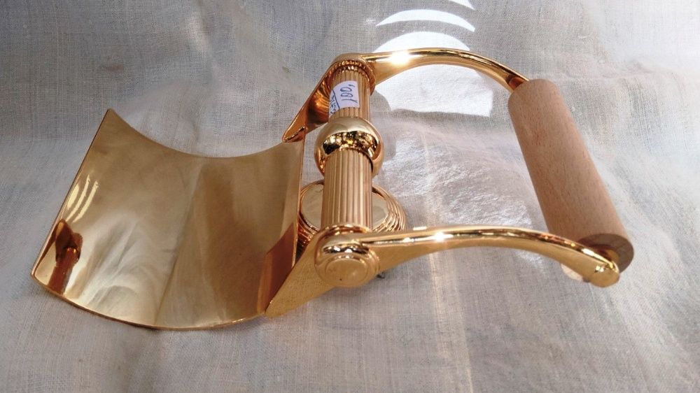 Suporte Rolo Papel Higiénico Banho Ouro