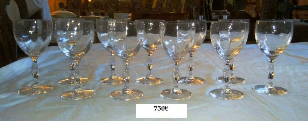 11 Copos Cristal Saint Louis