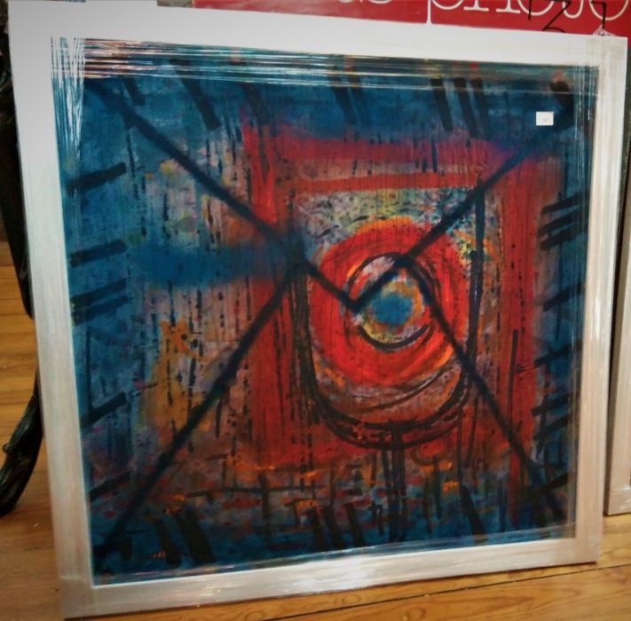 Quadro Pintura Sob Tecido