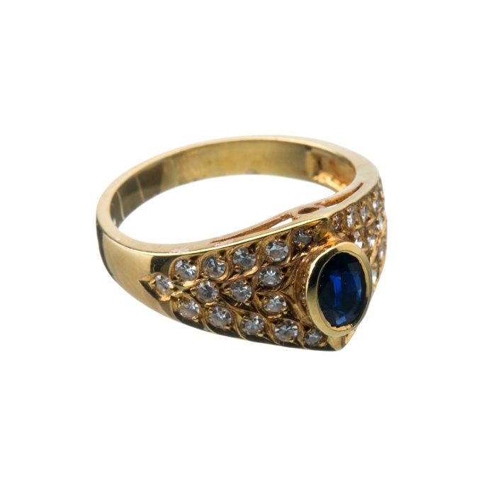 Anel Ouro Diamantes 2