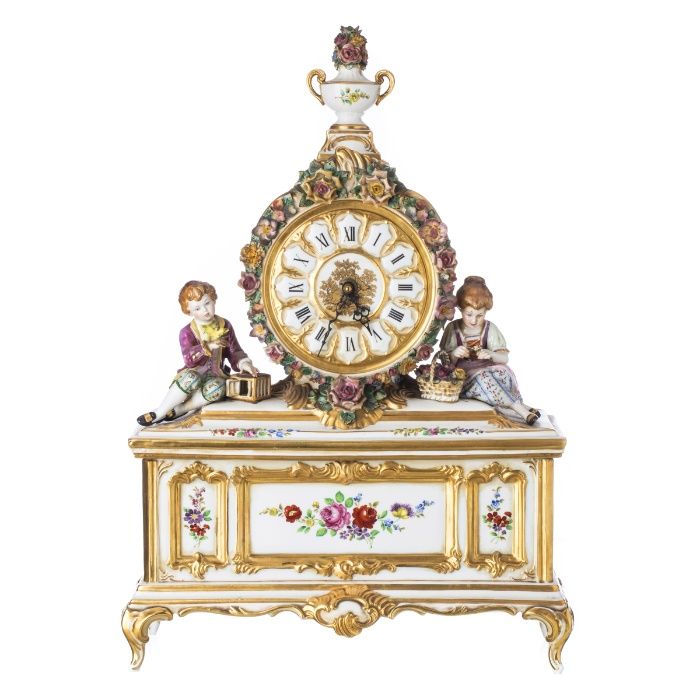 Relógio Mesa Italiano Porcelana