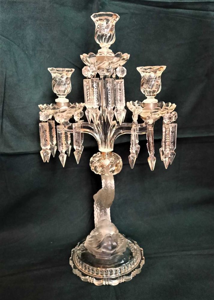 Candelabro Vidro 3 Lumes Peixe