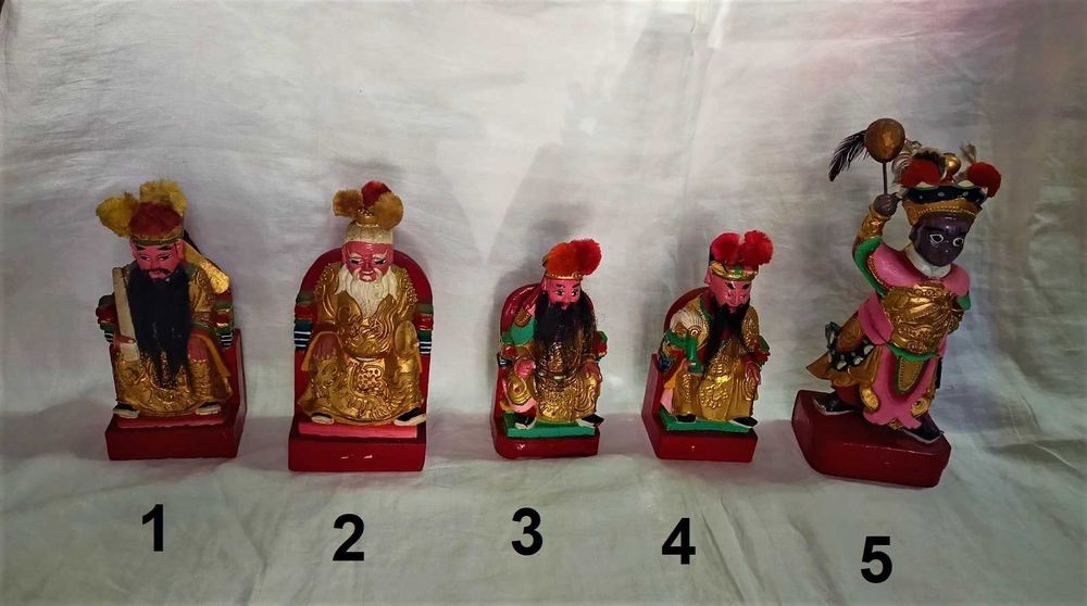 Figuras Orientais Madeira Divindades Religião 1