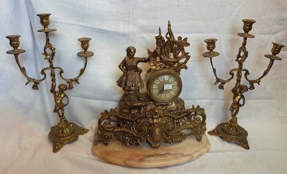 Garniture Latão Mármore Quartz