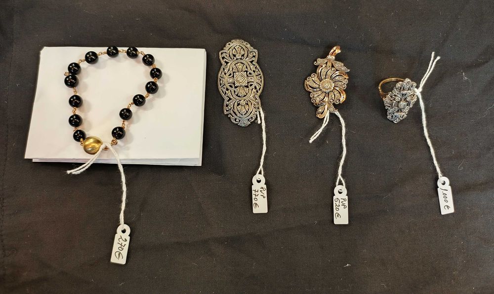 Pulseira Alfinetes Anel Ouro Prata Diamantes