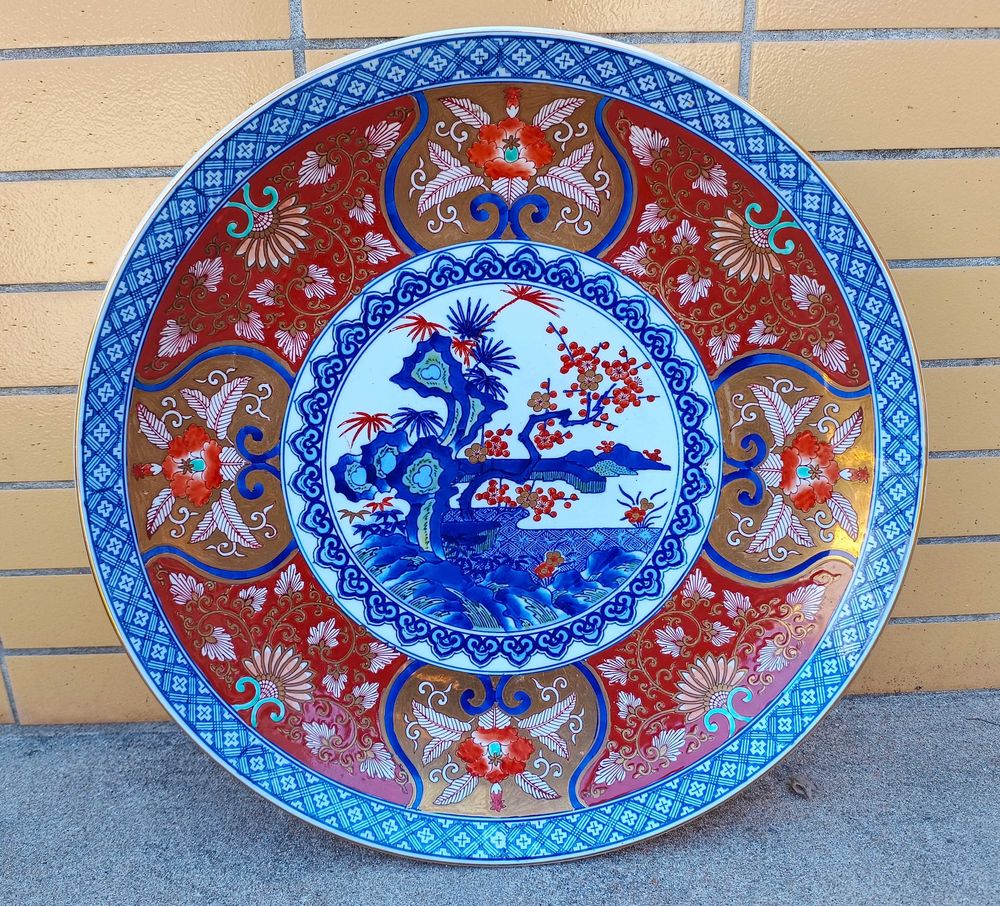 Prato Japonês Pintado Mão Gold Imari