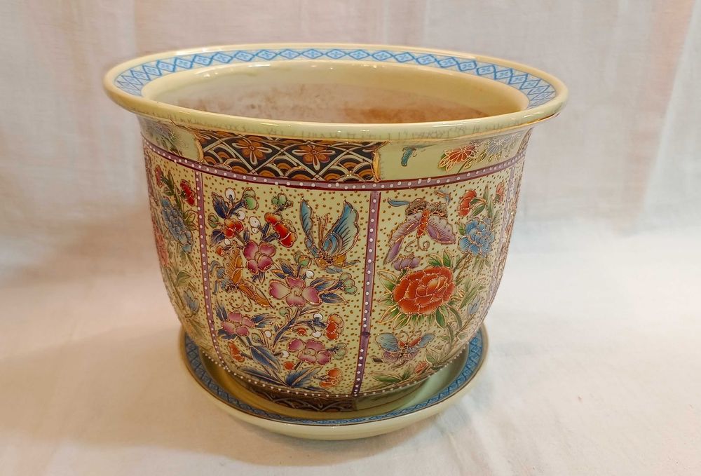 Cachepot Com Prato Chinês
