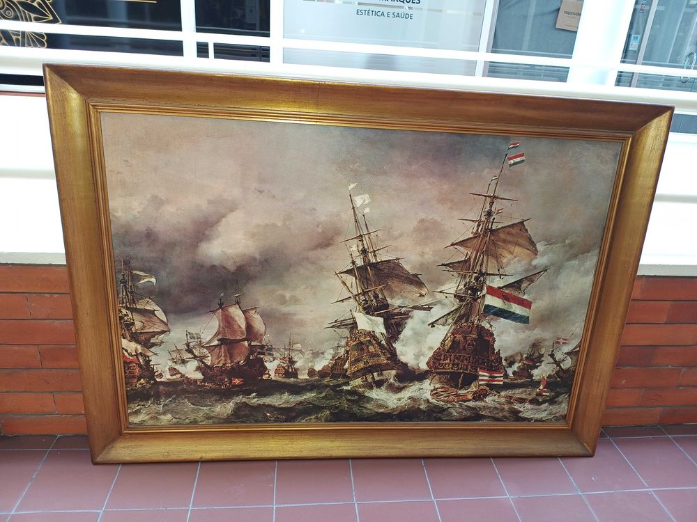 Quadro Estampa Batalha Naval
