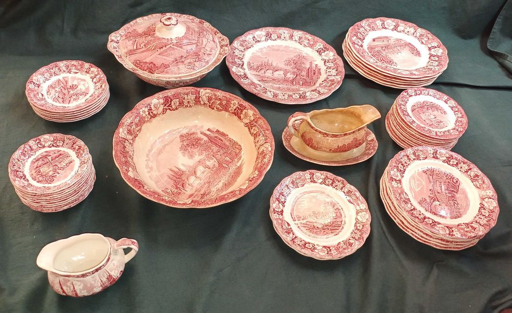 Parte Serviço Inglês  Palissy Pottery Thames River Scenes