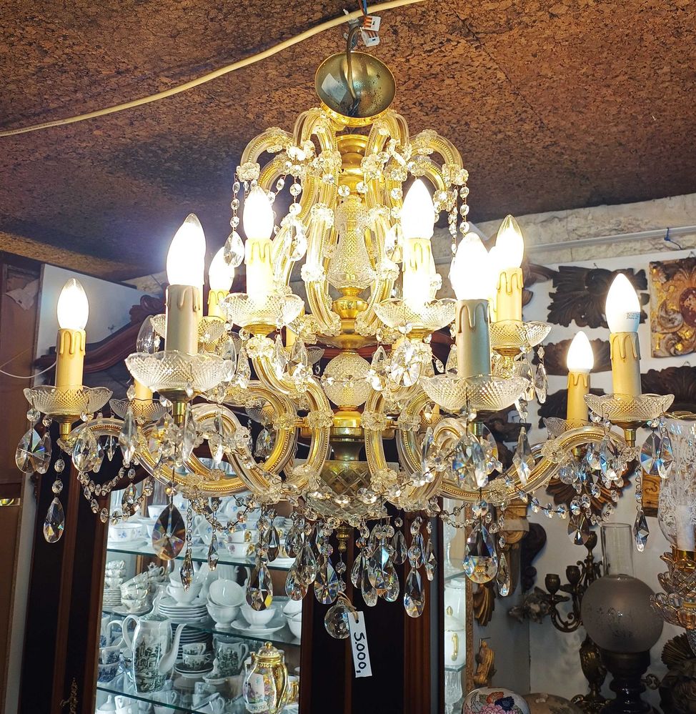 Lustre Cristal Dona Teresa 16 Lâmpadas